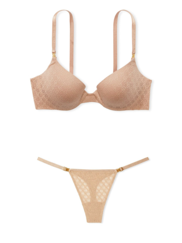 Комплект білизни Icon by Victoria's Secret Push-Up Demi Bra Praline Set