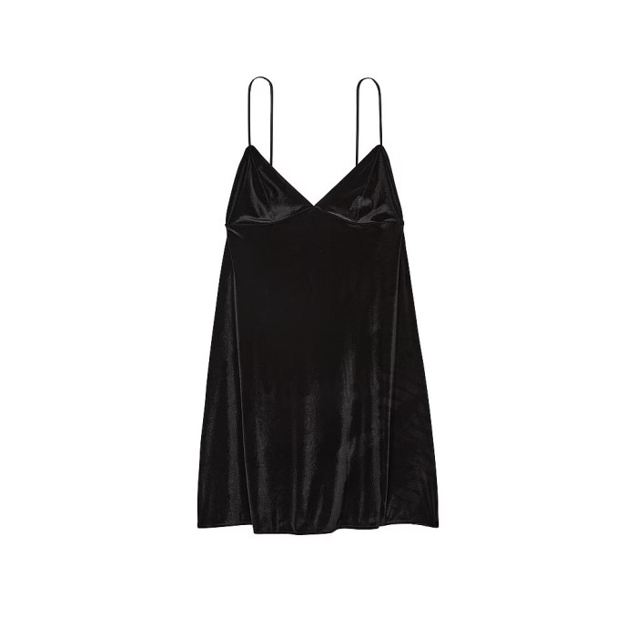 Пеньюар Velvet Slip Dress Black