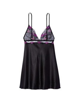 Пеньюар Floral Embroidery Satin Slip