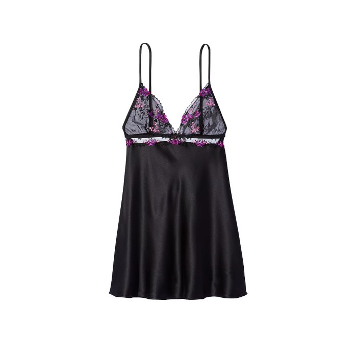 Пеньюар Floral Embroidery Satin Slip