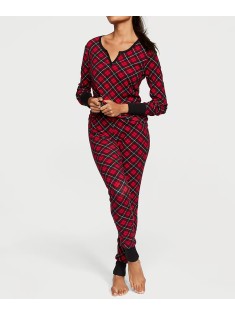 Піжама Thermal Long Pajama Set Lipstick Bias Plaid