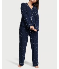Пижама Modal Long Pajama Set Tranquil Blue Moon & Stars 