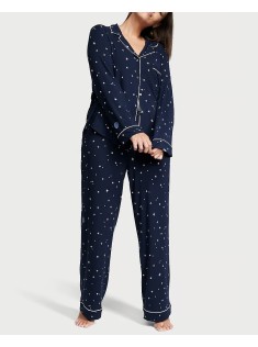 Пижама Modal Long Pajama Set Tranquil Blue Moon & Stars 
