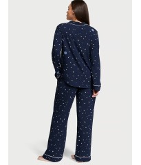 Піжама Modal Long Pajama Set Tranquil Blue Moon & Stars