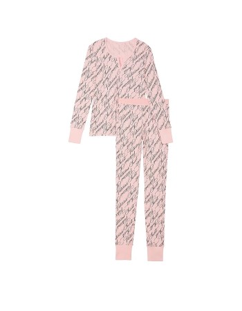 Піжама Thermal Long Pajama Set Pretty Blossom Vs Script