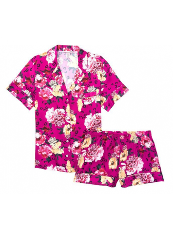 Сатинова піжама Satin Short PJ Set Flower print