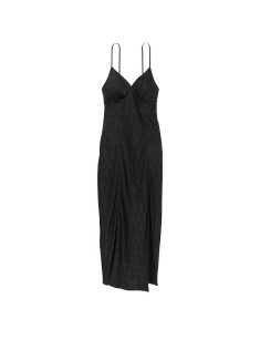 Пеньюар Icon Satin Midi Slip Black