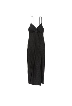 Пеньюар Icon Satin Midi Slip Black