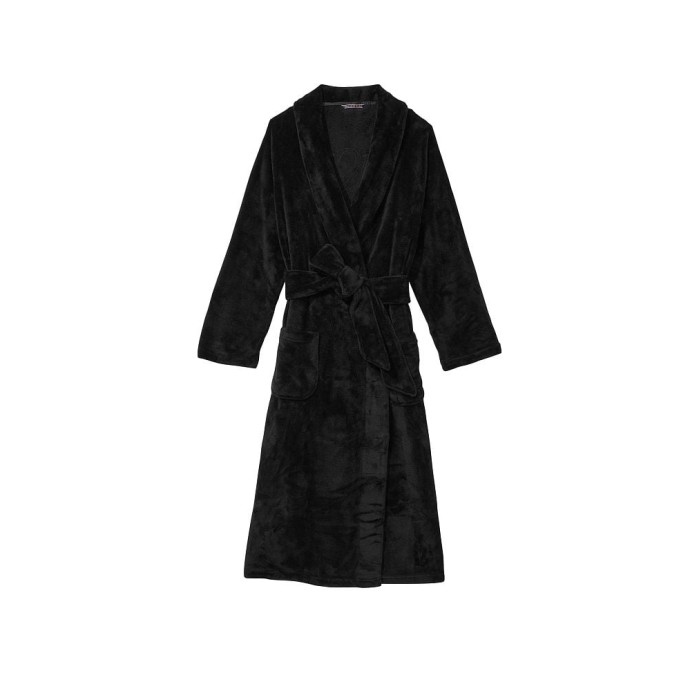 Халат Plush Long Robe Black