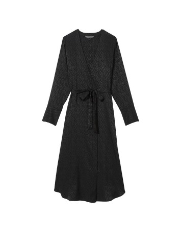 Халат Icon Satin Long Robe Black