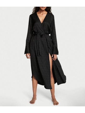 Халат Icon Satin Long Robe Black