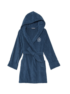 Халат Виктория Сикрет Terry Hooded Short Robe Vs Blue