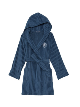Халат Виктория Сикрет Terry Hooded Short Robe Vs Blue