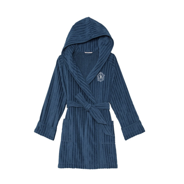 Халат Вікторія Сікрет Terry Hooded Short Robe Vs Blue