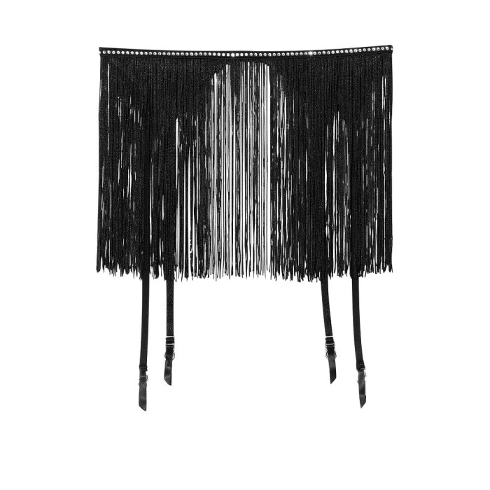 Пояс-спідниця VERY SEXY Black Shine Strap Garter Belt