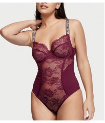 Боді The Fabulous Full Cup Shine Lace Teddy Red