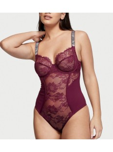 Боди The Fabulous Full Cup Shine Lace Teddy Red
