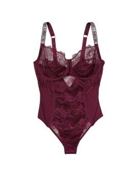 Боди The Fabulous Full Cup Shine Lace Teddy Red