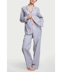 Піжама Cotton Long Pajama Set Pink Blue Stripe