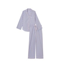Піжама Cotton Long Pajama Set Pink Blue Stripe