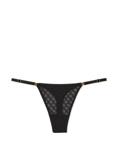 Трусики Icon Lace Adjustable String Thong Panty Black