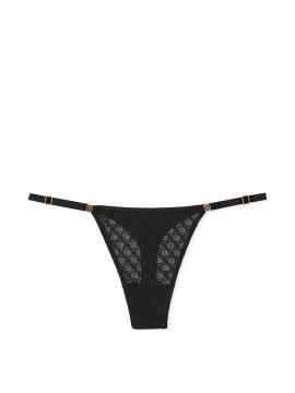 Трусики Icon Lace Adjustable String Thong Panty Black