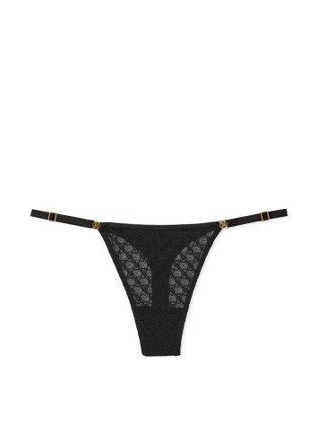 Трусики Icon Lace Adjustable String Thong Panty Black