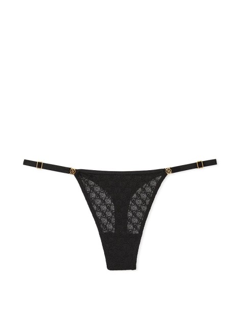 Трусики Icon Lace Adjustable String Thong Panty Black