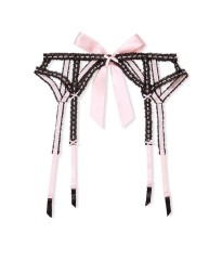 Комплект пояс и трусики DREAM ANGELS Lace Open Cheeky Panty Black & Pink Set