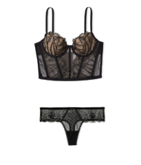 Комплект білизни Dream Angels Black Gold Lace Set