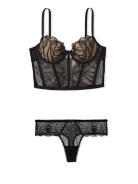 Комплект белья Dream Angels Black Gold Lace Set