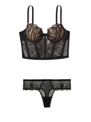 Комплект білизни Dream Angels Black Gold Lace Set