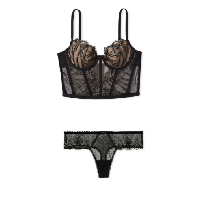 Комплект білизни Dream Angels Black Gold Lace Set