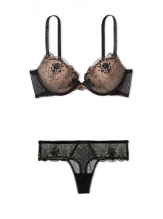 Комплект білизни Luxe Lingerie Black Gold Lace Bra Set