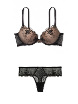 Комплект білизни Luxe Lingerie Black Gold Lace Bra Set