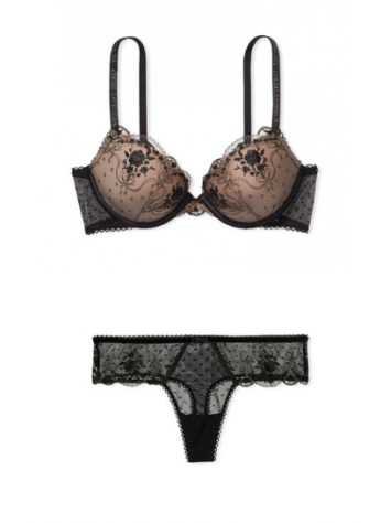 Комплект білизни Luxe Lingerie Black Gold Lace Bra Set