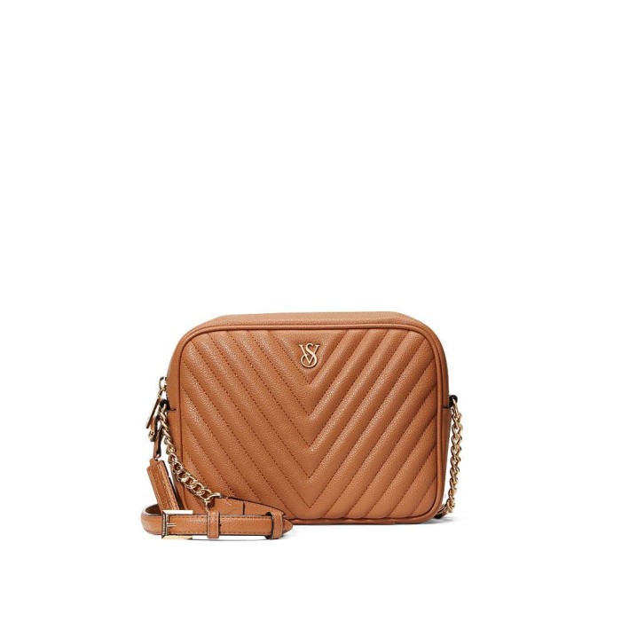 Сумка The Victoria Top Zip crossbody Caramel