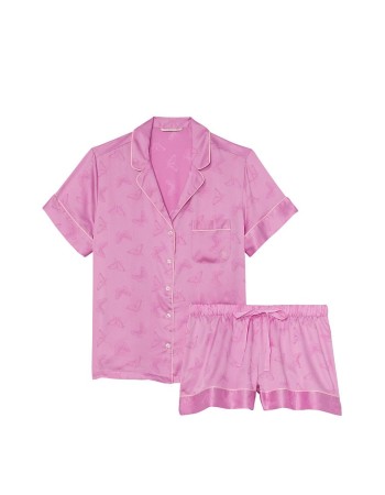 Пижама Satin Short Pajama Set Lilac Chiffon
