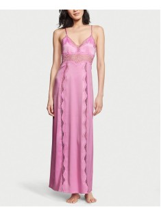 Пеньюар Lace-Inset Long Slip Lilac Chiffon