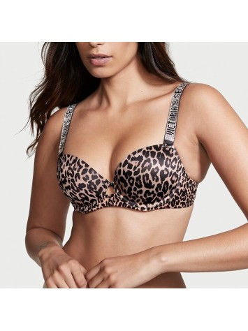 Комплект Shine Strap Lined demi Leopard Bra Set