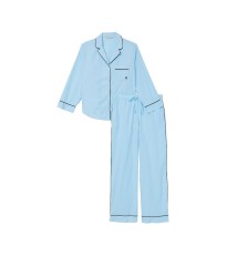 Піжама Cotton Long Pajama Set Blue Chambray