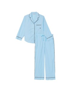 Піжама Cotton Long Pajama Set Blue Chambray