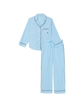 Піжама Cotton Long Pajama Set Blue Chambray