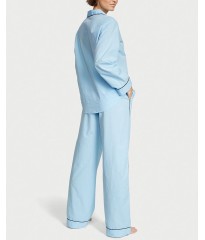 Піжама Cotton Long Pajama Set Blue Chambray