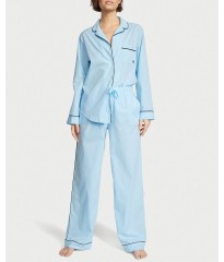 Піжама Cotton Long Pajama Set Blue Chambray