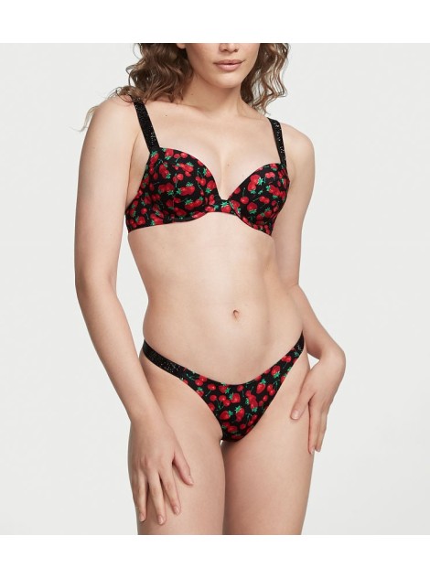 Купальник Top Shine Strap Sexy Tee Push-Up Bikini Mixed Berry