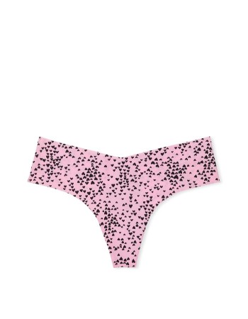 Трусики No-Show Thong Panty Pink Heart Dot Print