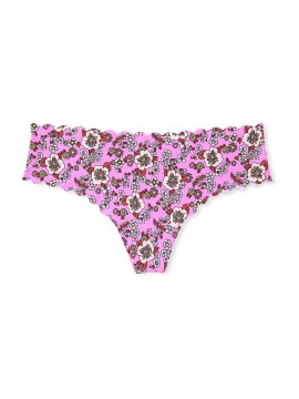 Трусики No Show Thong Panty Pink Flower Print