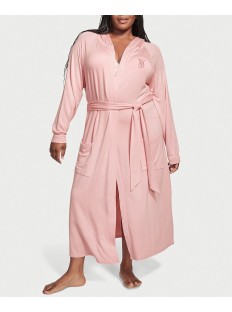 Халат Modal Terry Hooded Long Robe Pink