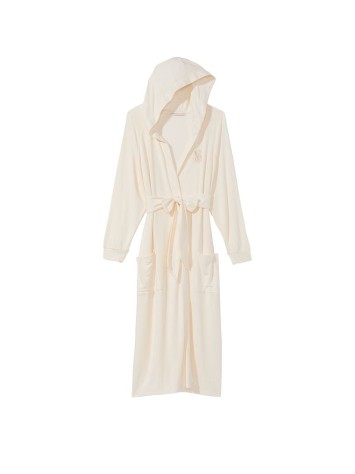 Халат Modal Terry Hooded Long Robe Ivory